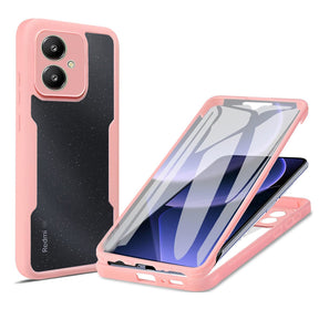 Folie de protectie Techsuit ColorVerse 360 Series + compatibil cu Xiaomi Redmi 13C 5G, Roz