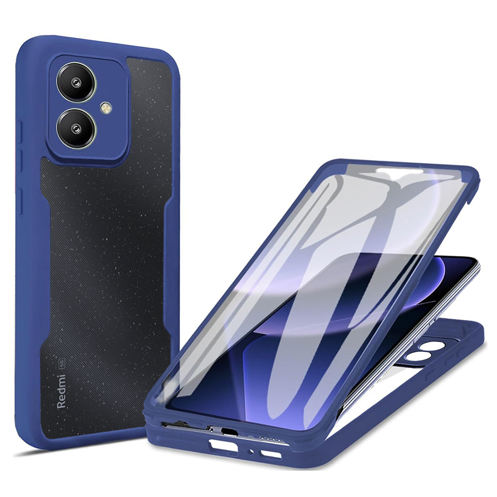 Folie de protectie Techsuit ColorVerse 360 Series + compatibil cu Xiaomi Redmi 13C 5G, Albastru