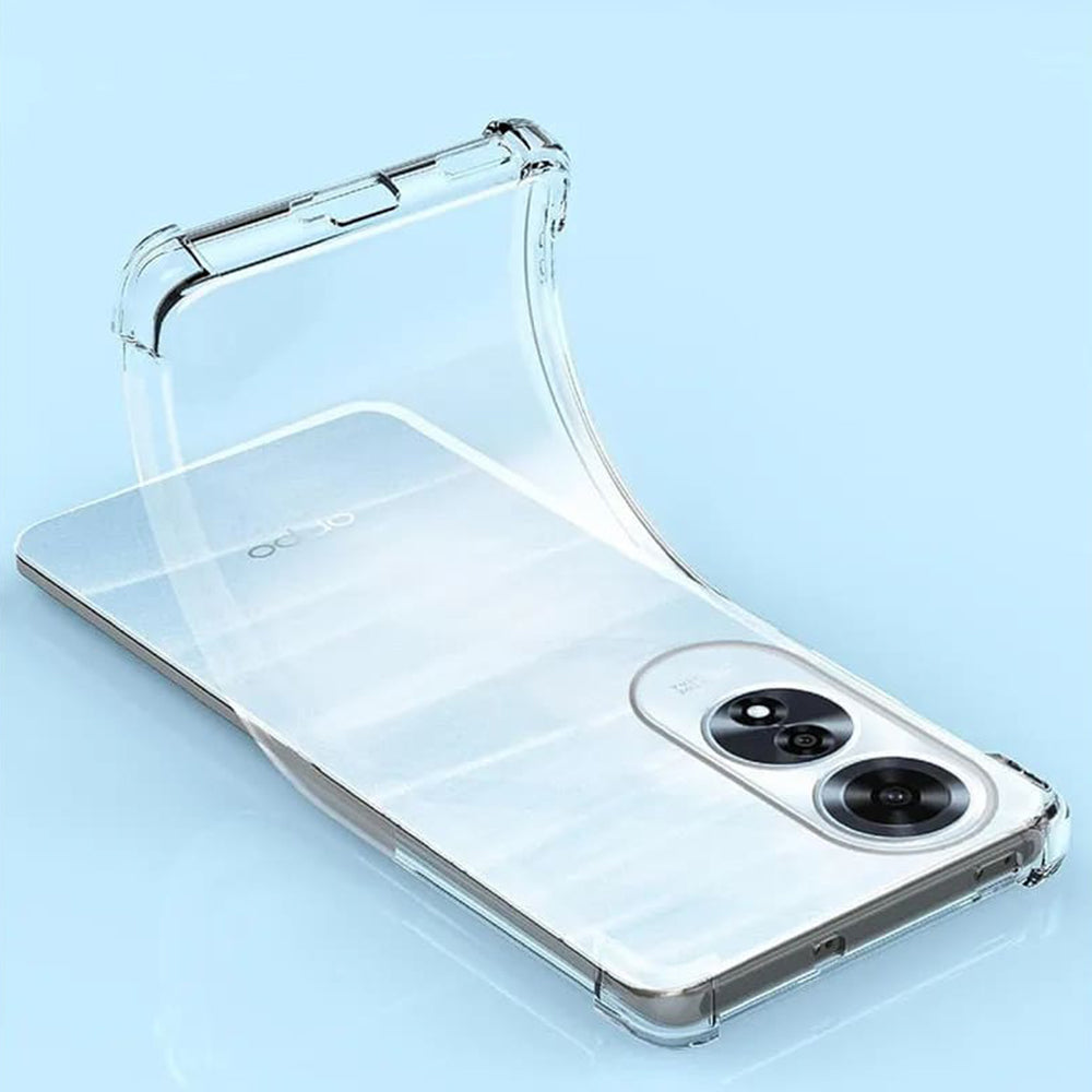 Husa de protectie Techsuit Shockproof Clear Silicone compatibil cu Oppo A60 4G, Transparent