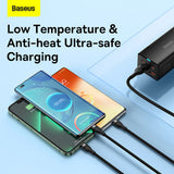Cablu Baseus Flash Series 2 (CASS040001), Fast Charge, USB to Type-C, Lightning, Micro-USB, 66W, 1.2 m, Negru
