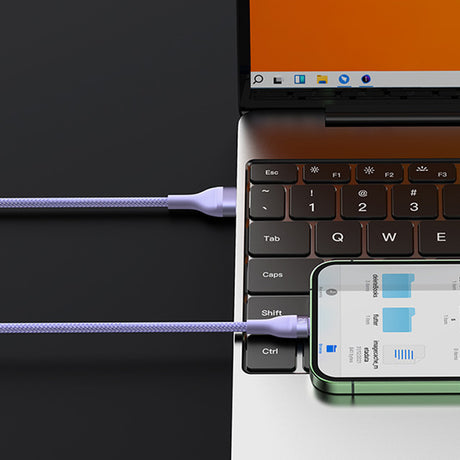 Cablu Baseus Flash Series 2 (CASS040005), Fast Charge, USB to Type-C, Lightning, Micro-USB, 66W, 1.2 m, Mov