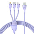 Cablu Baseus Flash Series 2 (CASS040005), Fast Charge, USB to Type-C, Lightning, Micro-USB, 66W, 1.2 m, Mov