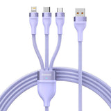Cablu Baseus Flash Series 2 (CASS040005), Fast Charge, USB to Type-C, Lightning, Micro-USB, 66W, 1.2 m, Mov