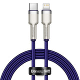 Cablu Baseus Cafule Series Metal (CATLJK-A05), Type-C to Lightning, Fast Charging PD20W, 480Mbps, 2.4A, 1m, Mov