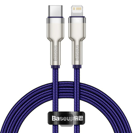 Cablu Baseus Cafule Series Metal (CATLJK-A05), Type-C to Lightning, Fast Charging PD20W, 480Mbps, 2.4A, 1m, Mov