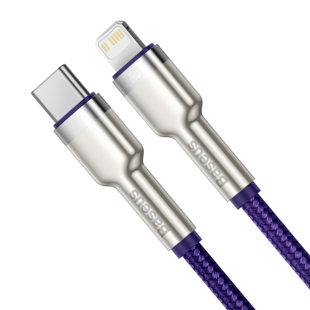 Cablu Baseus Cafule Series Metal (CATLJK-A05), Type-C to Lightning, Fast Charging PD20W, 480Mbps, 2.4A, 1m, Mov
