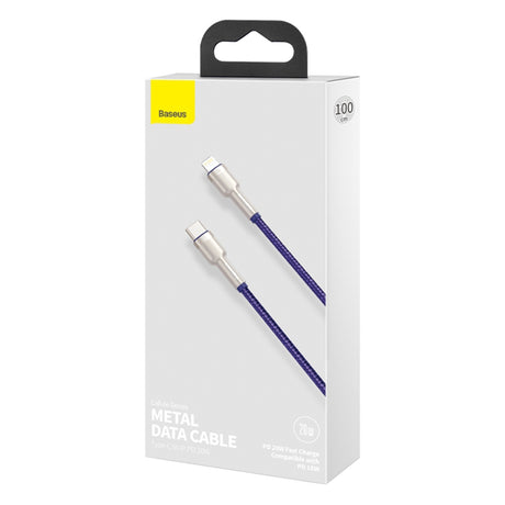 Cablu Baseus Cafule Series Metal (CATLJK-A05), Type-C to Lightning, Fast Charging PD20W, 480Mbps, 2.4A, 1m, Mov