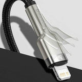 Cablu Baseus Cafule Series Metal (CATLJK-A06), Type-C to Lightning, Fast Charging, 20W, 480Mbps, 1m, Verde Inchis