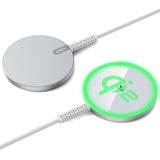 Incarcator ESR Mini Magnetic Wireless HaloLock Qi2, MagSafe Compatible, 15W, with Type-C Cable, 1.5m, Argintiu