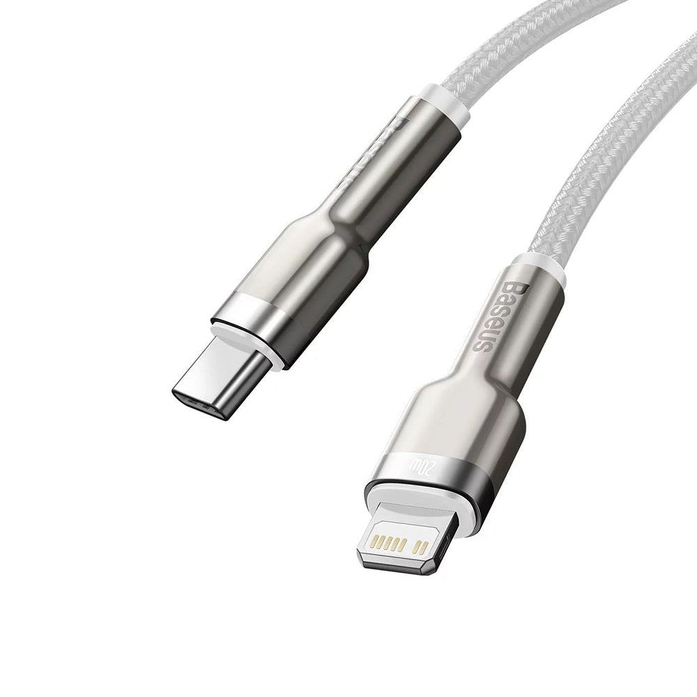 Cablu Baseus Cafule Series (CATLJK-B02), Type-C la Lightning, 20W, 2m, Alb
