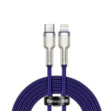 Cablu Baseus Cafule Series Metal (CATLJK-B05), Type-C to Lightning, 20W, 2m, Mov