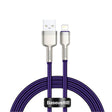 Cablu Baseus Cafule Series Metal (CALJK-A05), USB to Lightning, 2.4A, 480Mbps, 1m, Mov