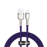 Cablu Baseus Cafule Series Metal (CALJK-A05), USB to Lightning, 2.4A, 480Mbps, 1m, Mov