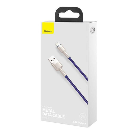 Cablu Baseus Cafule Series Metal (CALJK-A05), USB to Lightning, 2.4A, 480Mbps, 1m, Mov