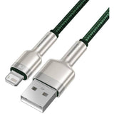 Cablu Baseus Cafule Series Metal (CALJK-A06), USB to Lightning, 2.4A, 480Mbps, 1m, Verde