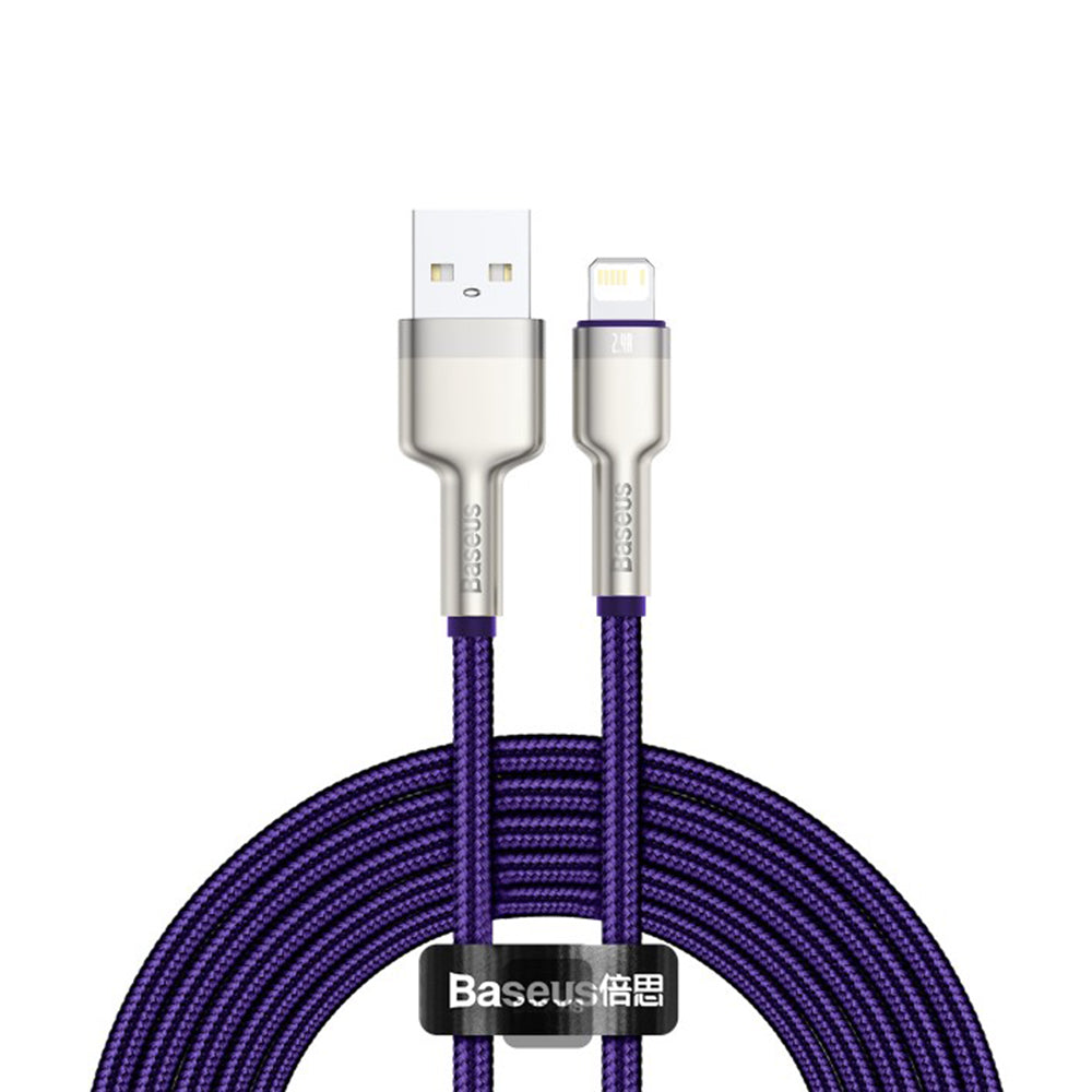 Cablu Baseus Cafule Series Metal (CALJK-B05), USB to Lightning 2.4A, 2m, Mov