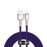 Cablu Baseus Cafule Series Metal (CALJK-B05), USB to Lightning 2.4A, 2m, Mov
