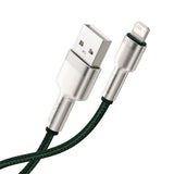 Cablu Baseus Cafule Series Metal (CALJK-B06), USB to Lightning 2.4A, 2m, Verde