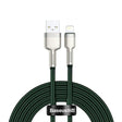 Cablu Baseus Cafule Series Metal (CALJK-B06), USB to Lightning 2.4A, 2m, Verde