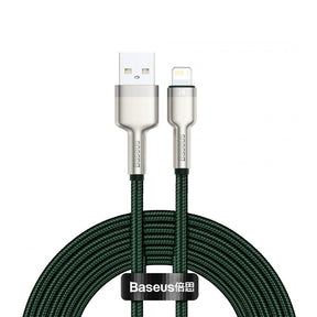 Cablu Baseus Cafule Series Metal (CALJK-B06), USB to Lightning 2.4A, 2m, Verde