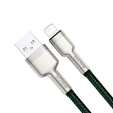 Cablu Baseus Cafule Series Metal (CALJK-B06), USB to Lightning 2.4A, 2m, Verde