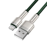 Cablu Baseus Cafule Series Metal (CALJK-B06), USB to Lightning 2.4A, 2m, Verde