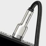 Cablu Baseus Cafule Series Metal (CALJK-B06), USB to Lightning 2.4A, 2m, Verde