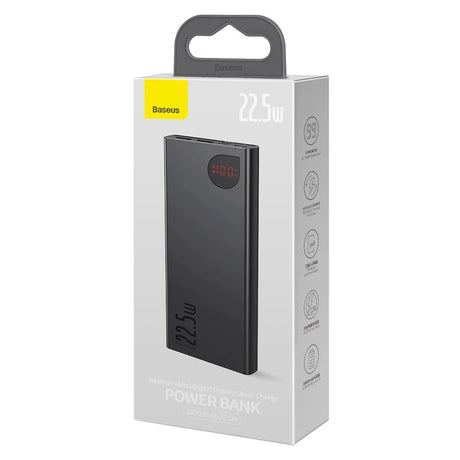 Baterie externa Baseus Adaman (PPAD070001), 2x USB, Type-C, Lightning, Micro-USB, Fast Charging, 22.5W, 10000mAh, Negru