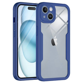 Folie de protectie Techsuit ColorVerse 360 Series + compatibil cu iPhone 15 Plus, Albastru