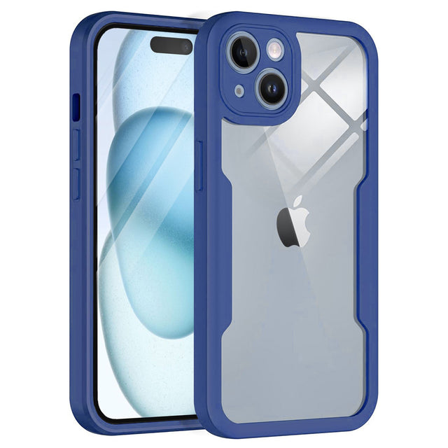 Folie de protectie Techsuit ColorVerse 360 Series + compatibil cu iPhone 15 Plus, Albastru