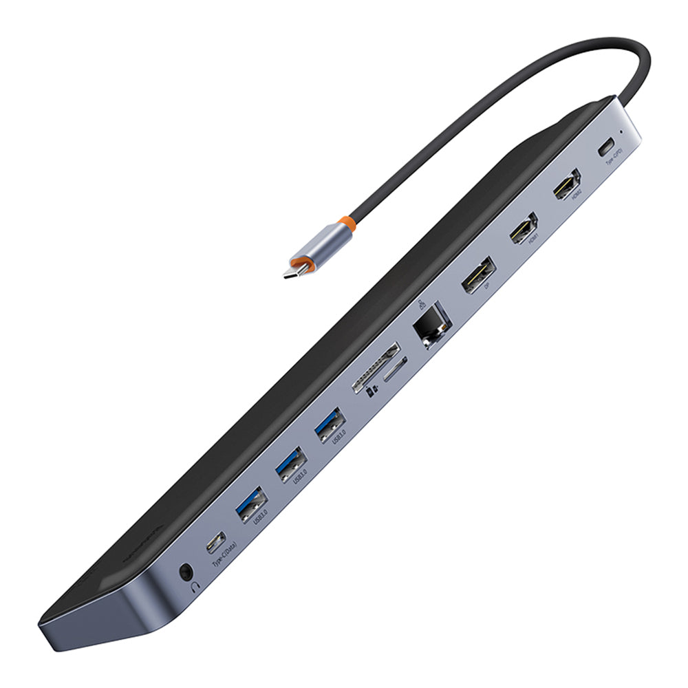 Hub Baseus EliteJoy Gen2 (WKSX030213), Type-C to HDMI x2 / USB3.0 x3 / RJ45, Negru