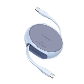 Cablu Baseus Pathfinder Series (P10368400311-00), Type-C to Type-C, 100W, 1m, Retractable, Galaxy Blue