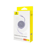 Cablu Baseus Pathfinder Series (P10368400511-00), Type-C to Type-C, 100W, 1m, Retractable, Nebula Purple