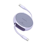 Cablu Baseus Pathfinder Series (P10368400511-00), Type-C to Type-C, 100W, 1m, Retractable, Nebula Purple