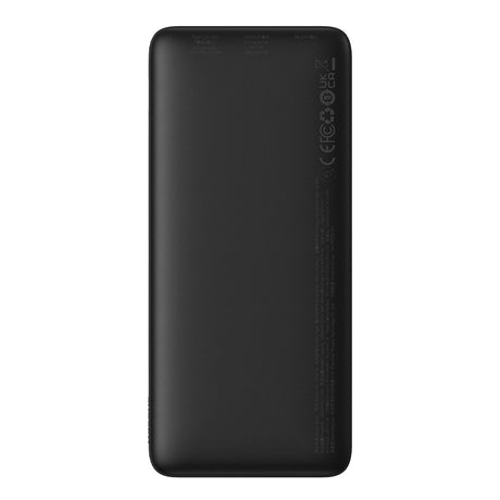 Baterie externa Baseus Airpow (PPQD090001), USB, Type-C, Micro-USB, 20W, 10000mAh, with Cable Type-C, Negru