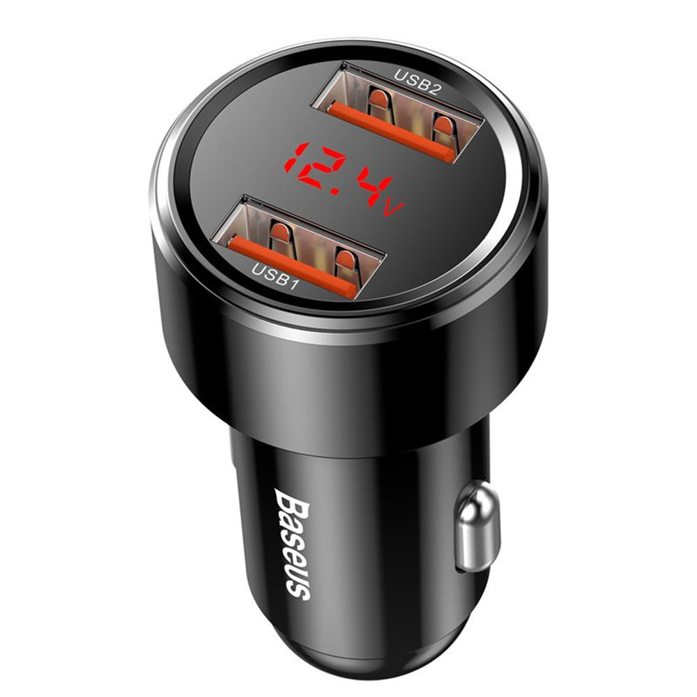 Incarcator Baseus Car Magic Series (CCMLC20A-01), Fast Charging, 45W, 2x USB, Negru