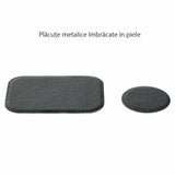 Suport Techsuit (set de 2) Metal Plate (MP02), with PU Leather Cover, Negru