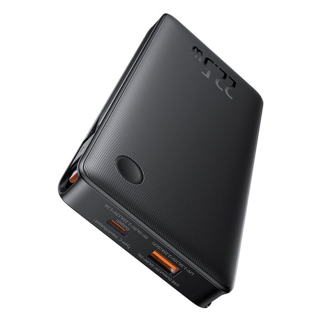 Baterie externa Baseus Airpow Air Lite (P10067501123-00), USB, Type-C, Dual Cable USB-C, Lightning, 22.5W, 10000mAh, Negru