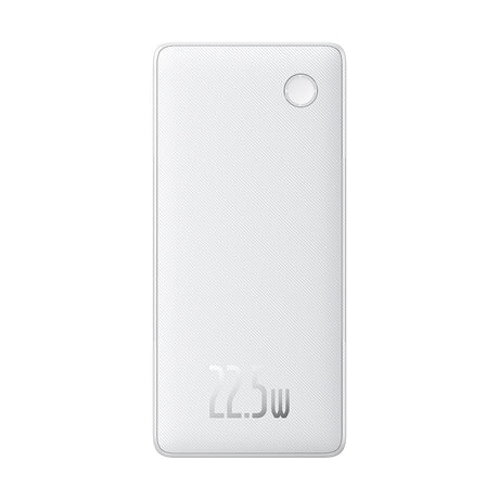 Baterie externa Baseus Airpow Air Lite (P10067501213-00), USB, Type-C, Dual Cable USB-C, Lightning, 22.5W, 10000mAh, Alb
