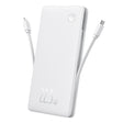 Baterie externa Baseus Airpow Air Lite (P10067501213-00), USB, Type-C, Dual Cable USB-C, Lightning, 22.5W, 10000mAh, Alb