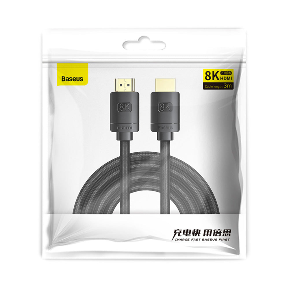 Adaptor Baseus Video Cable (CAKGQ-L01), HDMI to HDMI, High Definition, 3m, Negru
