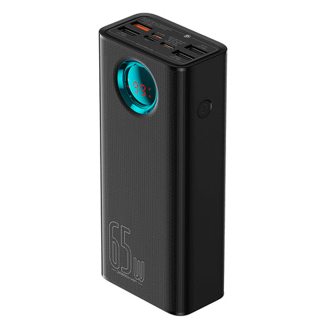 Baterie externa Baseus (P10022402113-00), 4x USB, Type-C, Lighting, Micro-USB, Fast Charge, 65W, 26800mAh, Cable USB-C, Negru
