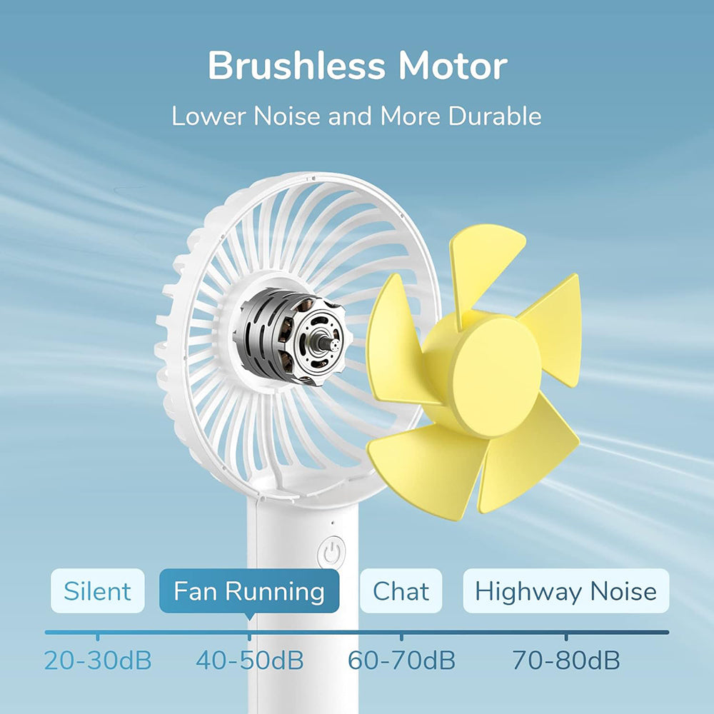 JisuLife Premium Handheld Fan Life1 Plus (FA21), Portable, Type-C, 3 Speeds, 2000mAh, Roz