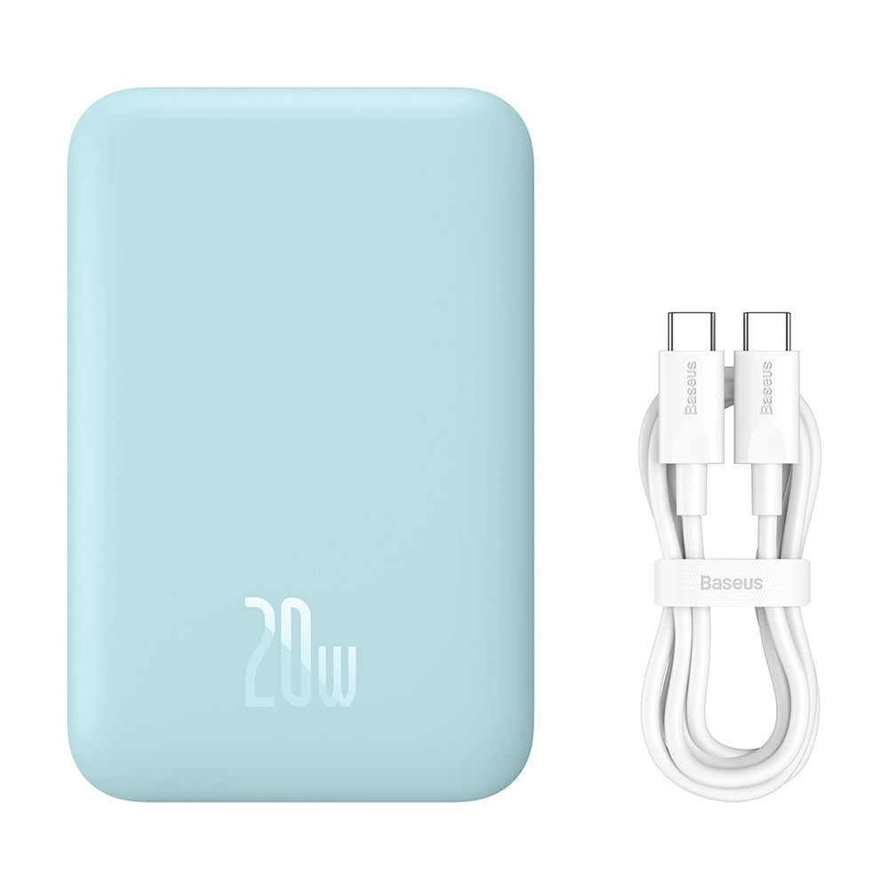 Baterie externa Baseus Mini Air (P10059002313-00), Type-C, MagSafe Charging, 20W, 6000mAh, with Cable Type-C, 30cm, Albastru