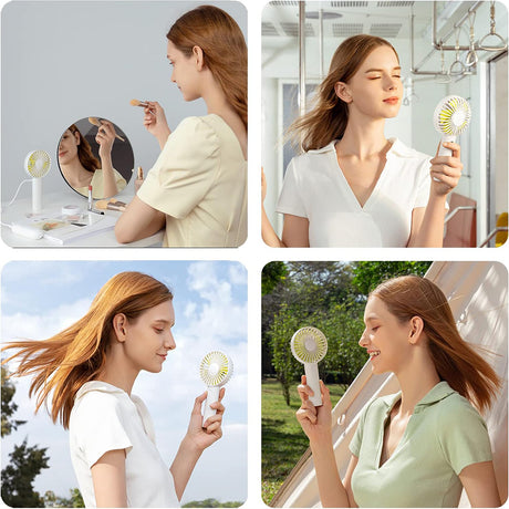 JisuLife Premium Handheld Fan Life1 Plus (FA21), Portable, Type-C, 3 Speeds, 2000mAh, Maro