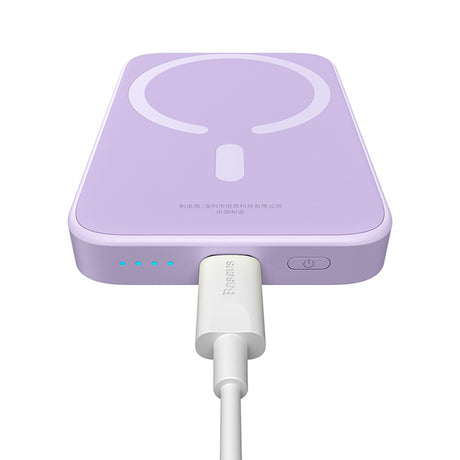 Baterie externa Baseus Mini Air (P10059002513-00), Type-C, MagSafe Charging, 20W, 6000mAh, with Cable Type-C, 30cm, Mov