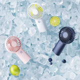 JisuLife Premium Mini Hand Fan Life3 (F2B), Portable, Ultra-Silent, Type-C, 3 Speeds, 4000mAh, Roz