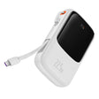 Baterie externa Baseus Qpow Pro (PPQD020102), Lightning, 2x Type-C, USB, 22.5W, 10000mAh, Cable Type-C, 3A, 30cm, Alb