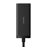 Incarcator Baseus /Powerstrip (PSZM000201), Type-C Cable Included, 2 x AC, 2 x USB, 2 x Type-C, 100W, Negru