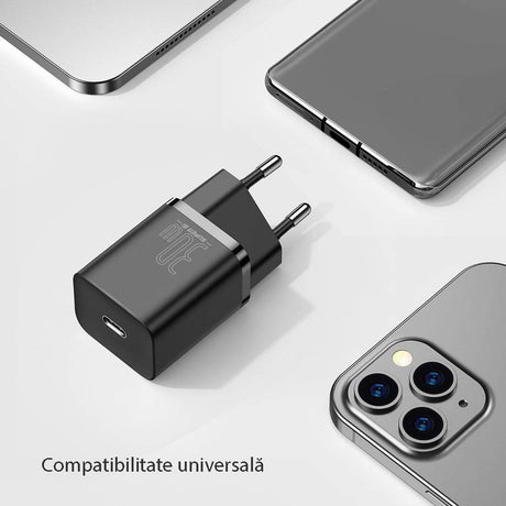 Incarcator Baseus Super Si (CCSUP-J01), Type-C, Fast Charge, 30W, Negru